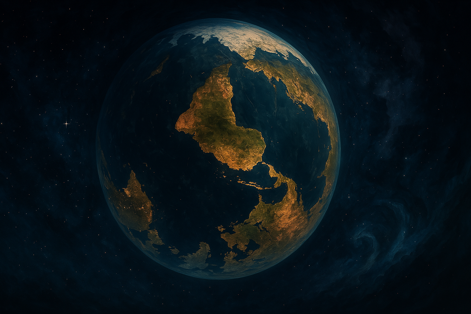 El mapa del mundo al revés.