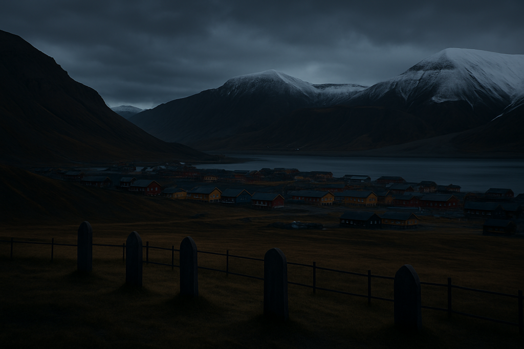 Imagen de Longyearbyen y su extraña ley por el permafrost, recreada en ChatGPT